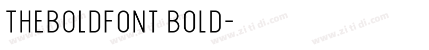 TheBoldFont Bold字体转换